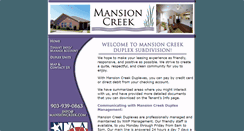 Desktop Screenshot of mansioncreek.com