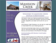 Tablet Screenshot of mansioncreek.com